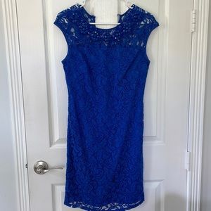 Womens Blue Lace Dress Size 2